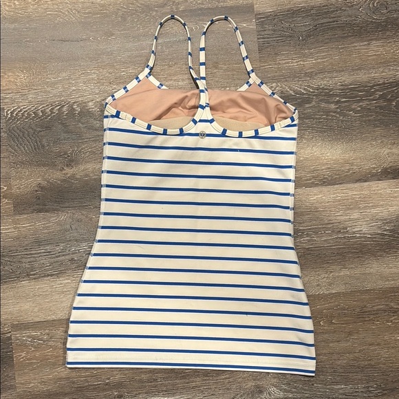 lululemon athletica Blue and White Striped Tank Top - Picture 3 of 7